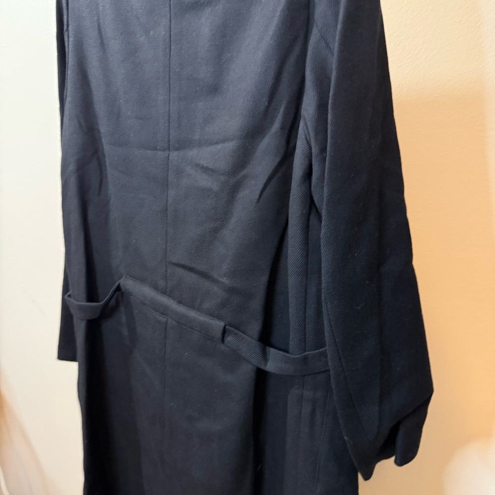 Emilio Renaldi Black Trench Coat with Red and White Details - Picture 7 of 16